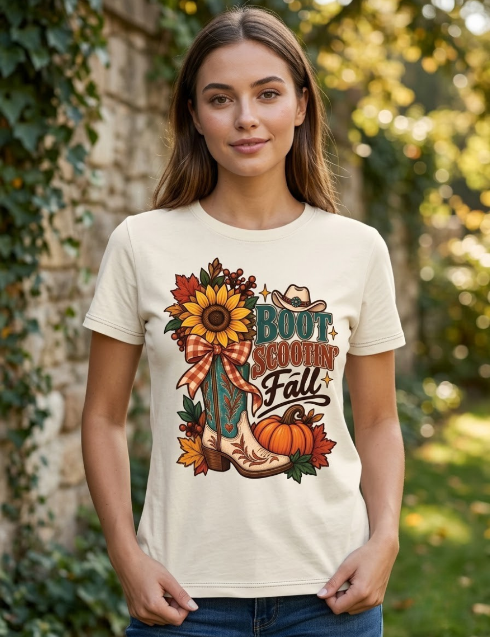 Boot Scootin Fall Graphic T-Shirt