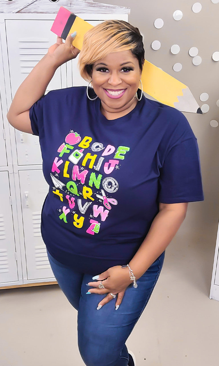 T2D Alphabet School Graphic T-Shirt