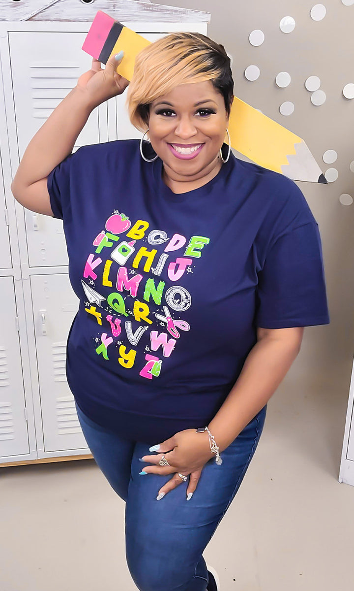 T2D Alphabet School Graphic T-Shirt