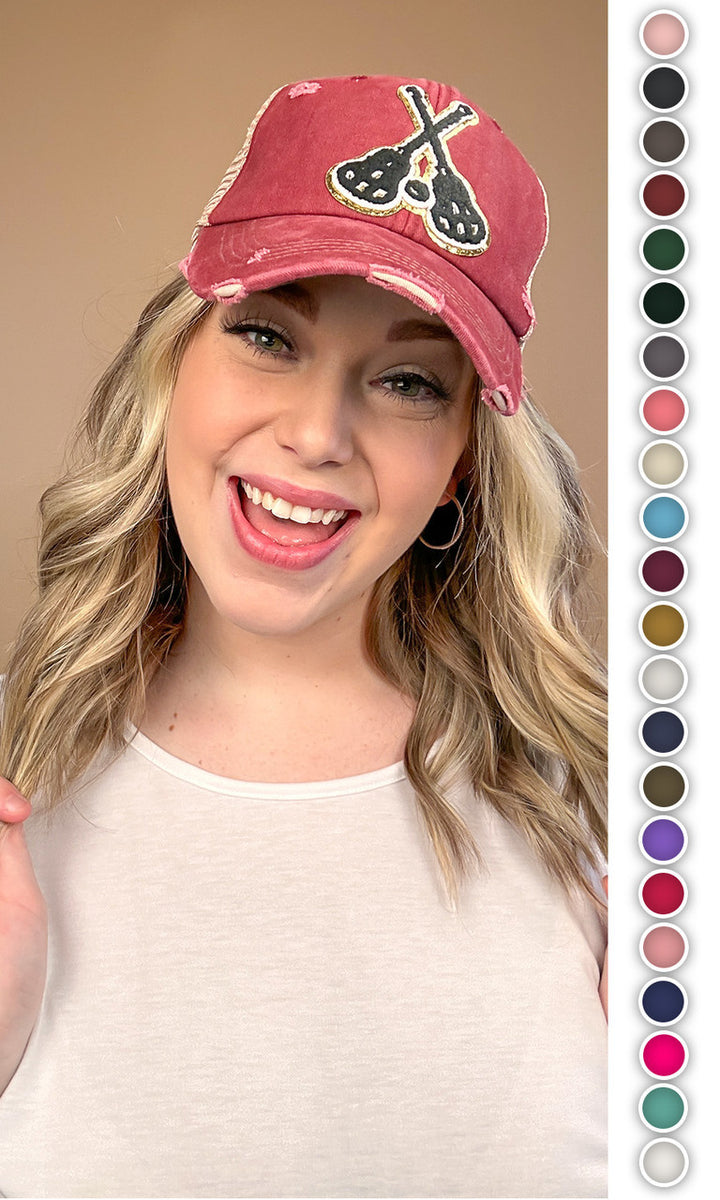 Ideal Chenille Lacrosse Vintage Hat