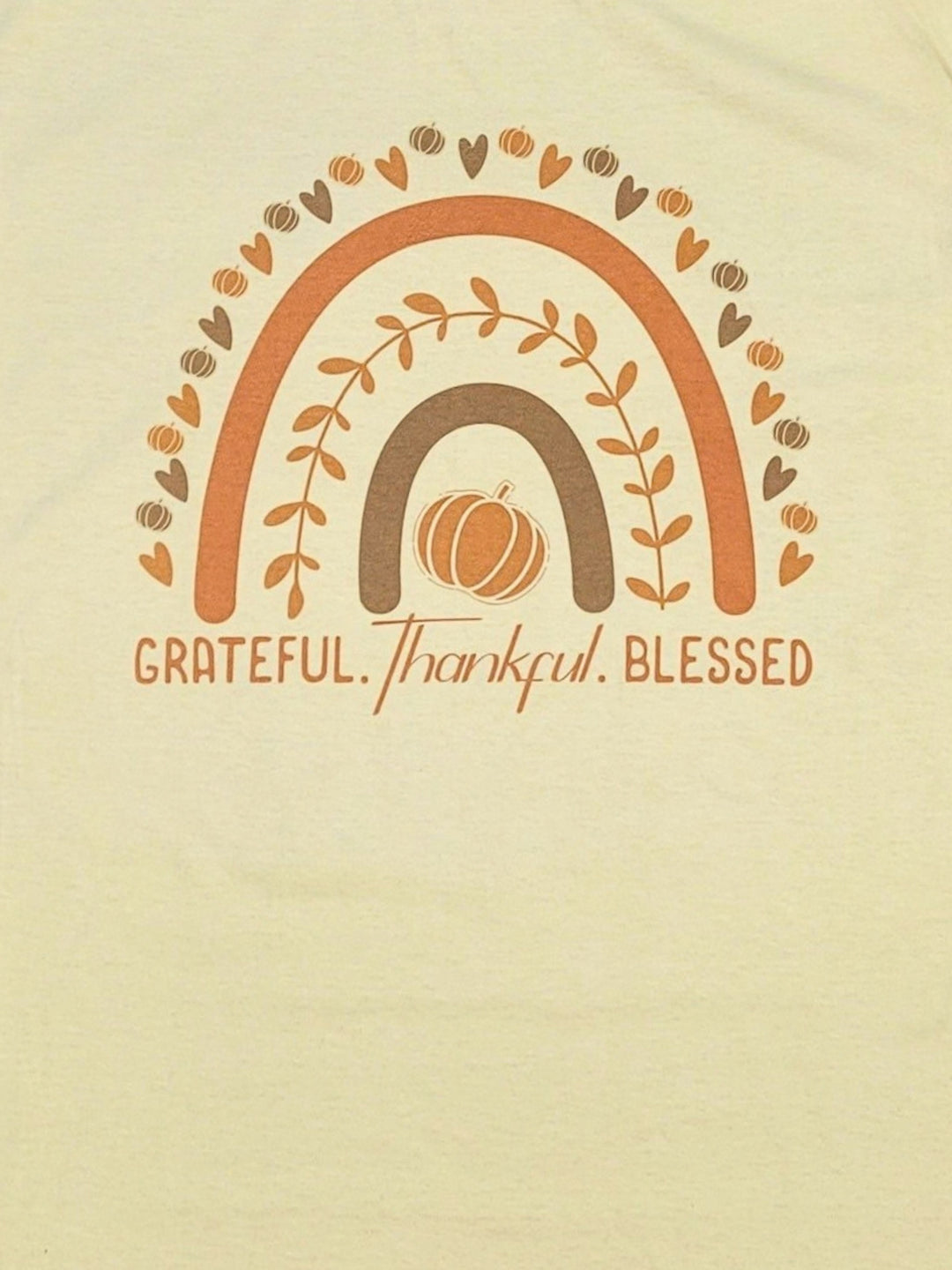 BOHO Rainbow Grateful Thankful Blessed Graphic T-Shirt