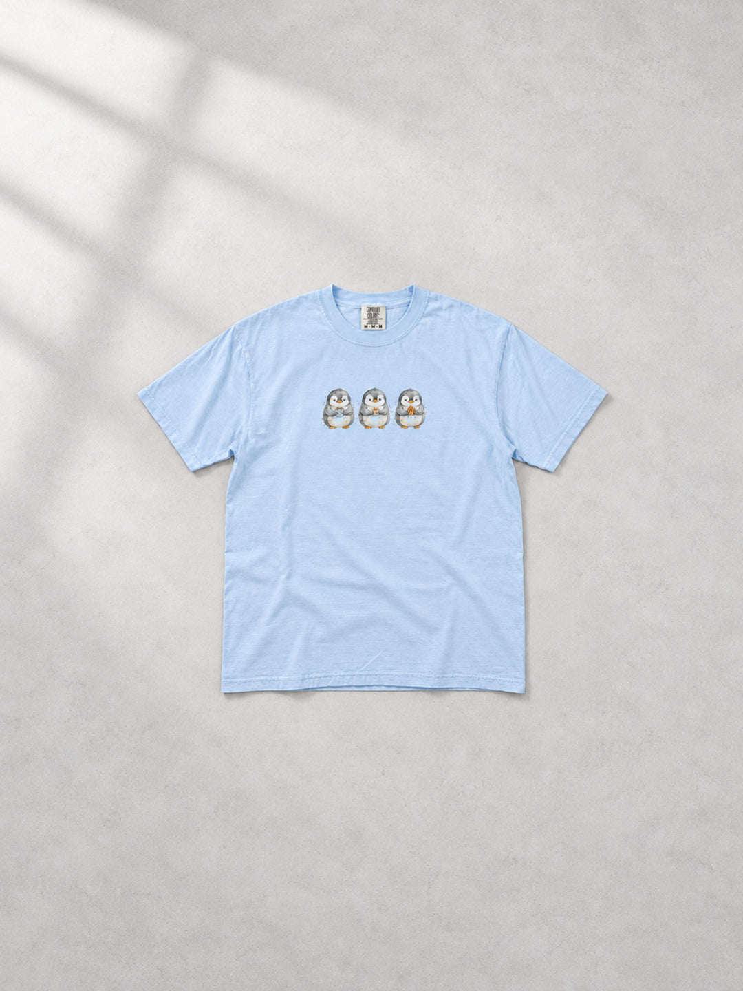 Winter Grumpy Penguins Graphic Comfort Color T-Shirt