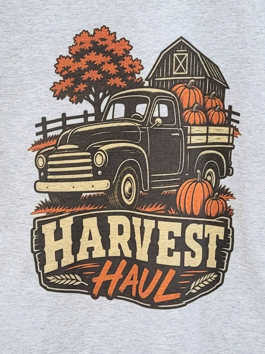 Pumpkin Truck Harvest Haul Long Sleeve GraphicT-Shirt