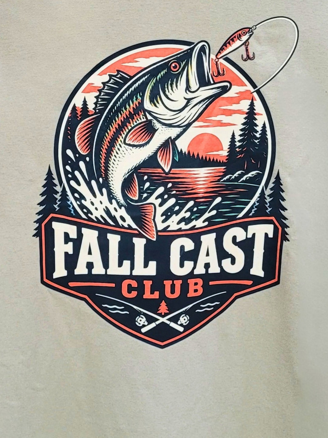 Fall Cast Club Fishing Graphic T-Shirt
