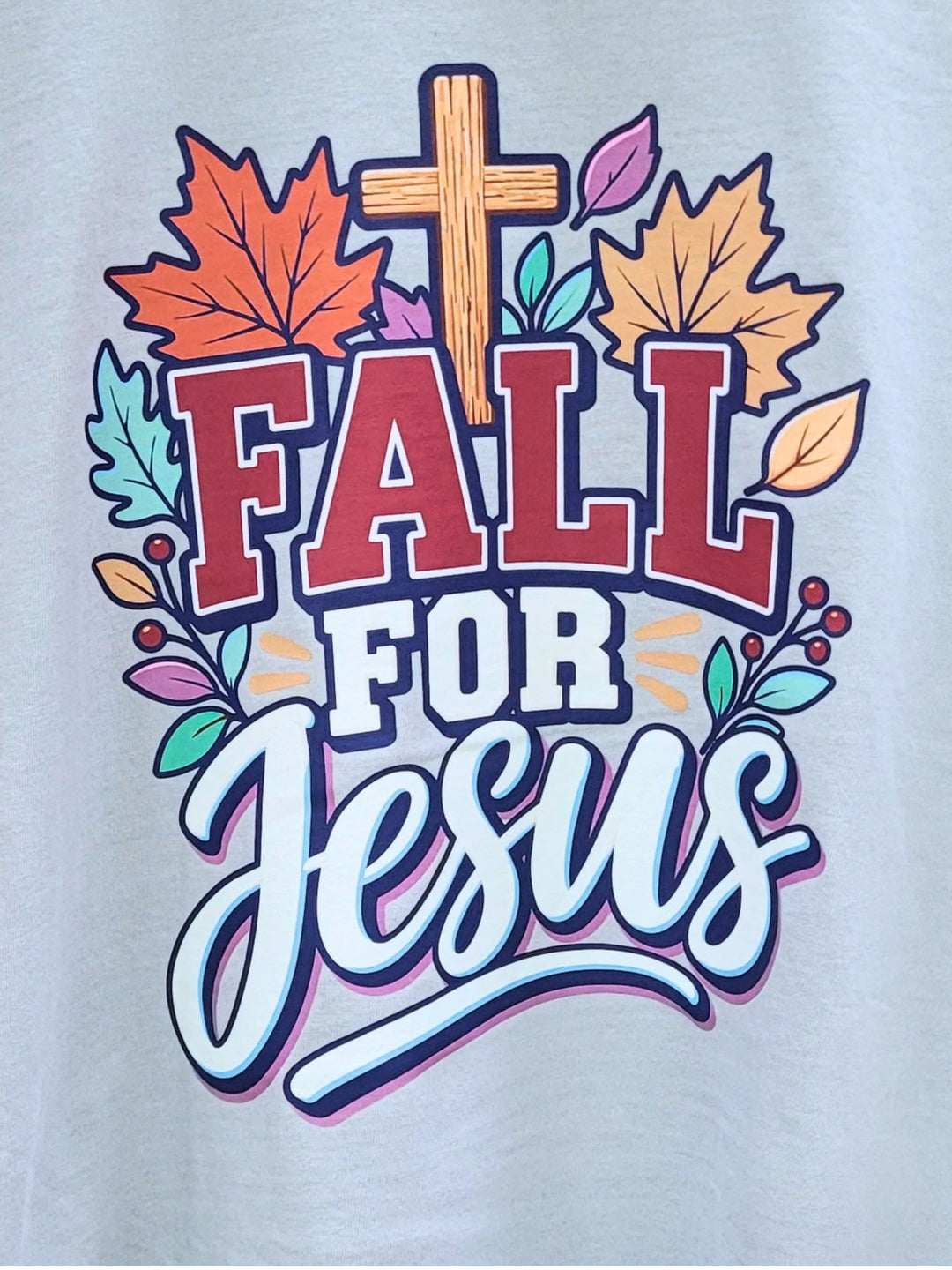 Fall For Jesus Leaves Graphic Comfort Color T-Shirt