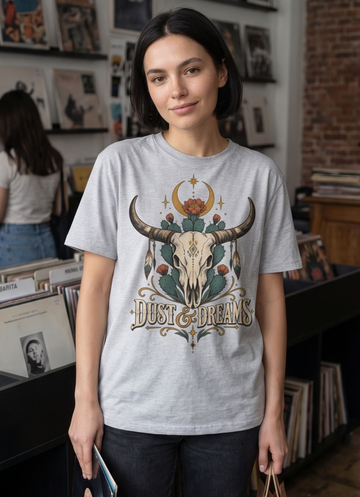 Dust &amp; Dreams Western Longhorn Graphic T-Shirt