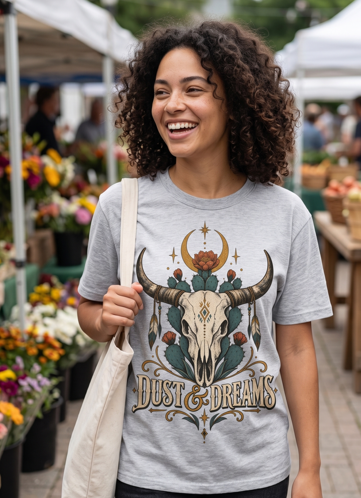 Dust &amp; Dreams Western Longhorn Graphic T-Shirt