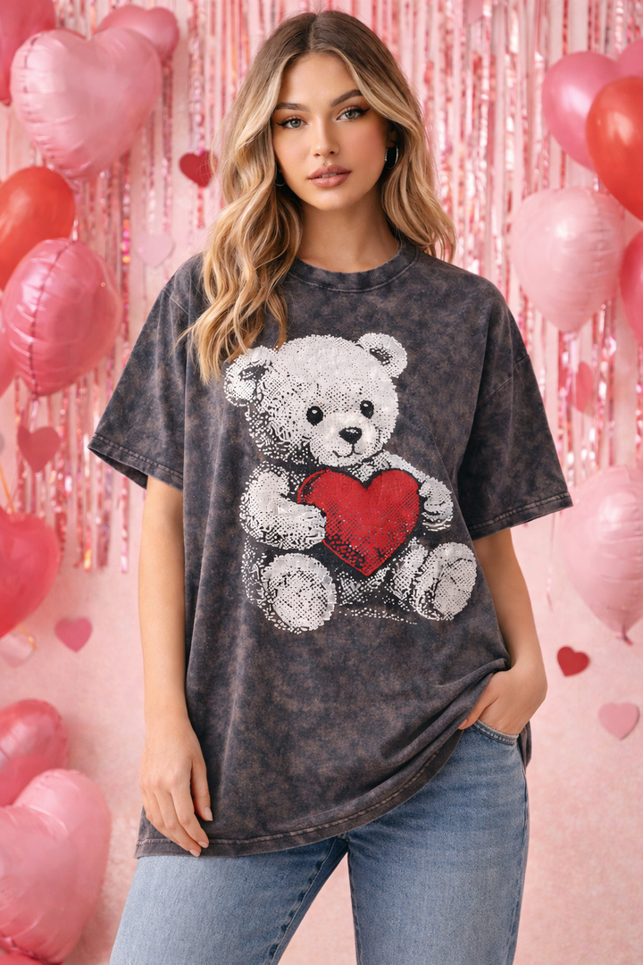 Halftone Teddy Graphic Tee