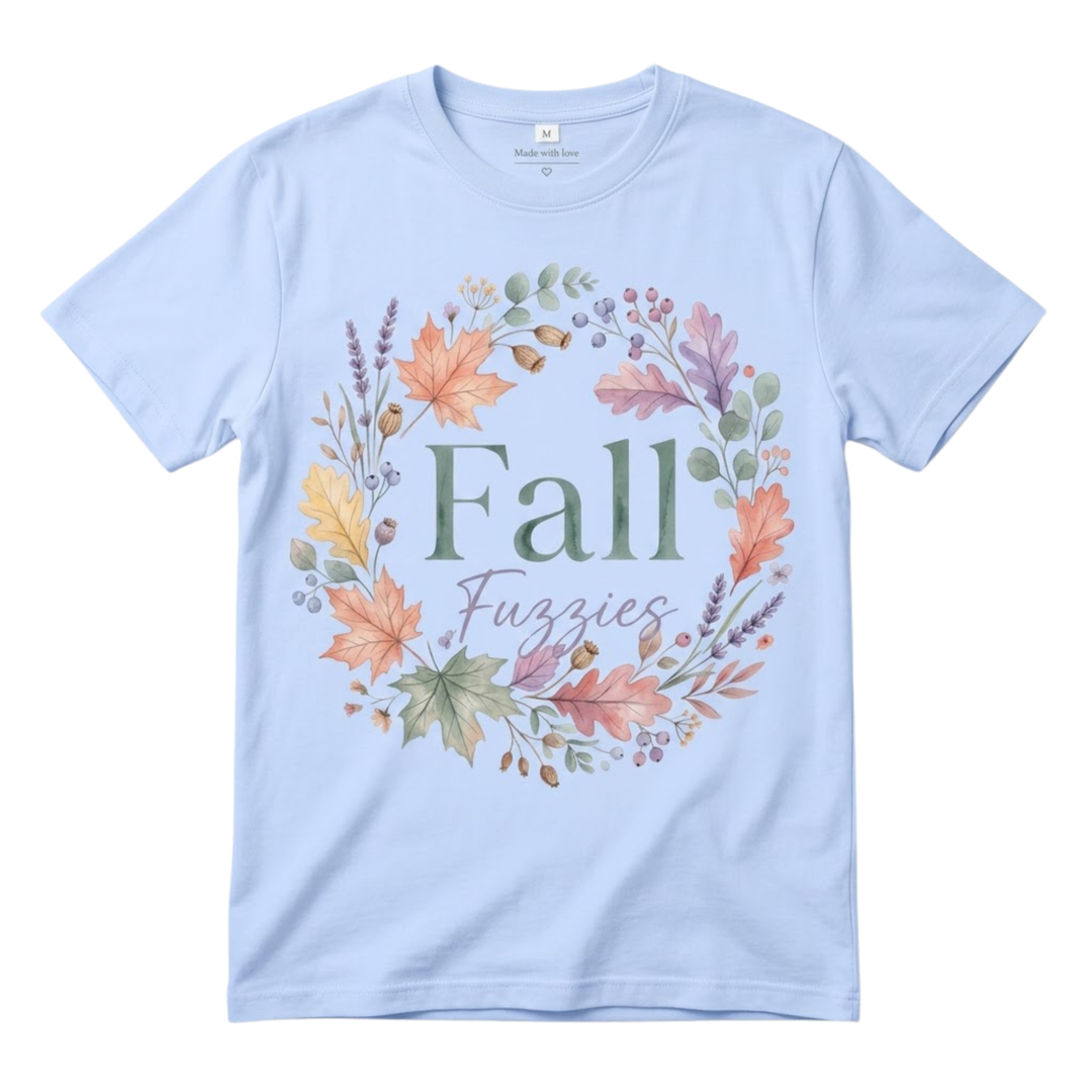 Fall Fuzzies Autumn Floral  Graphic T-Shirt