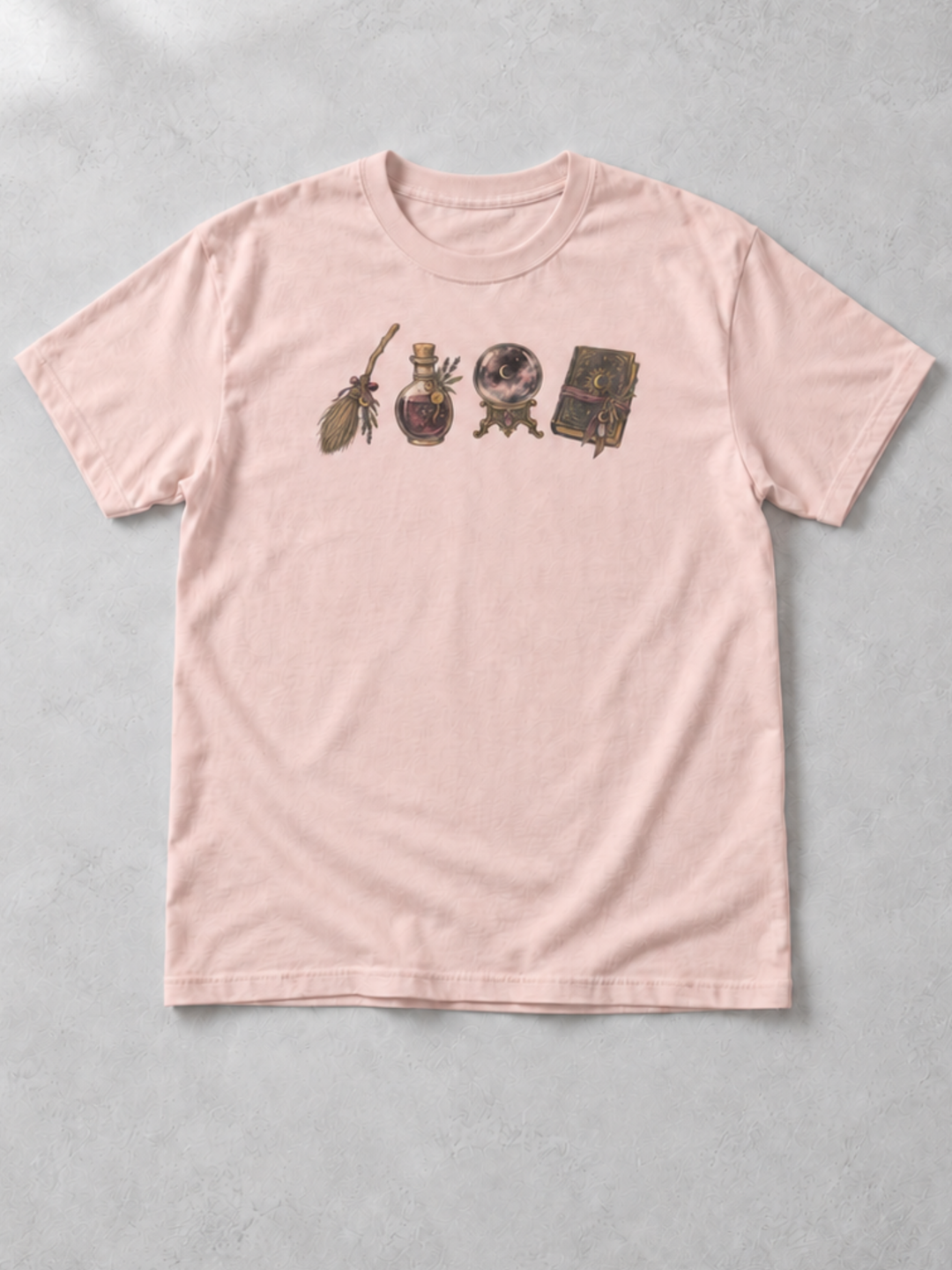 Magic Purple Halloween Lineup Graphic T-shirt