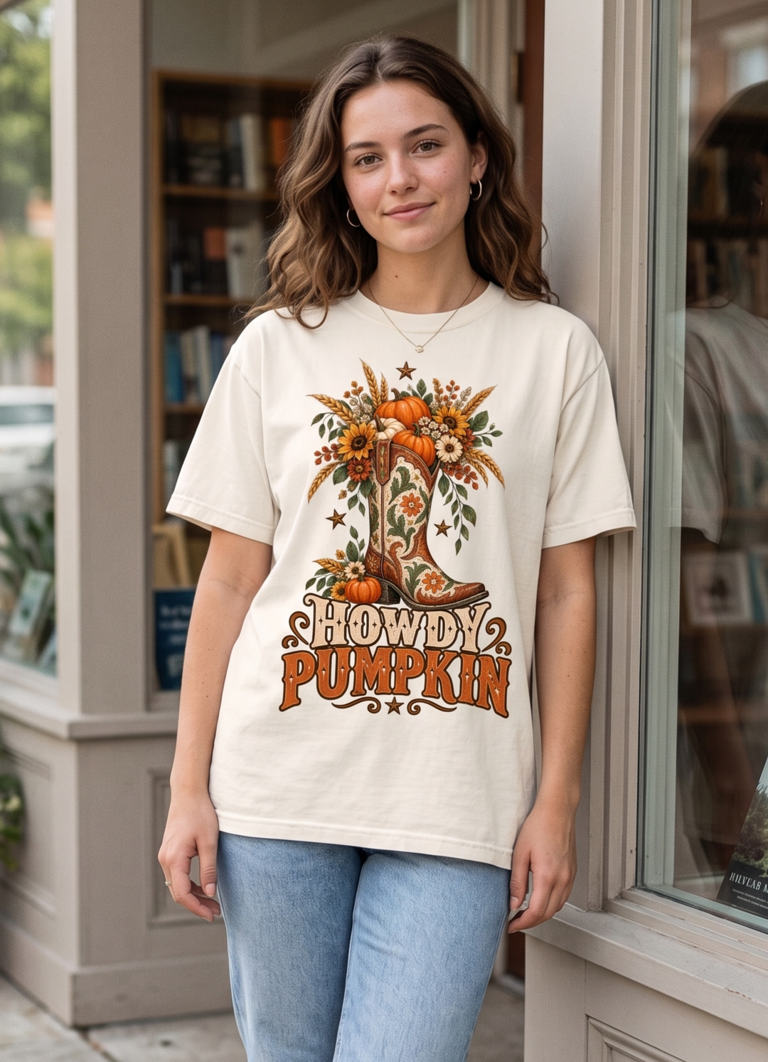 Howdy Pumpkin Western Fall Comfort Color T-Shirt