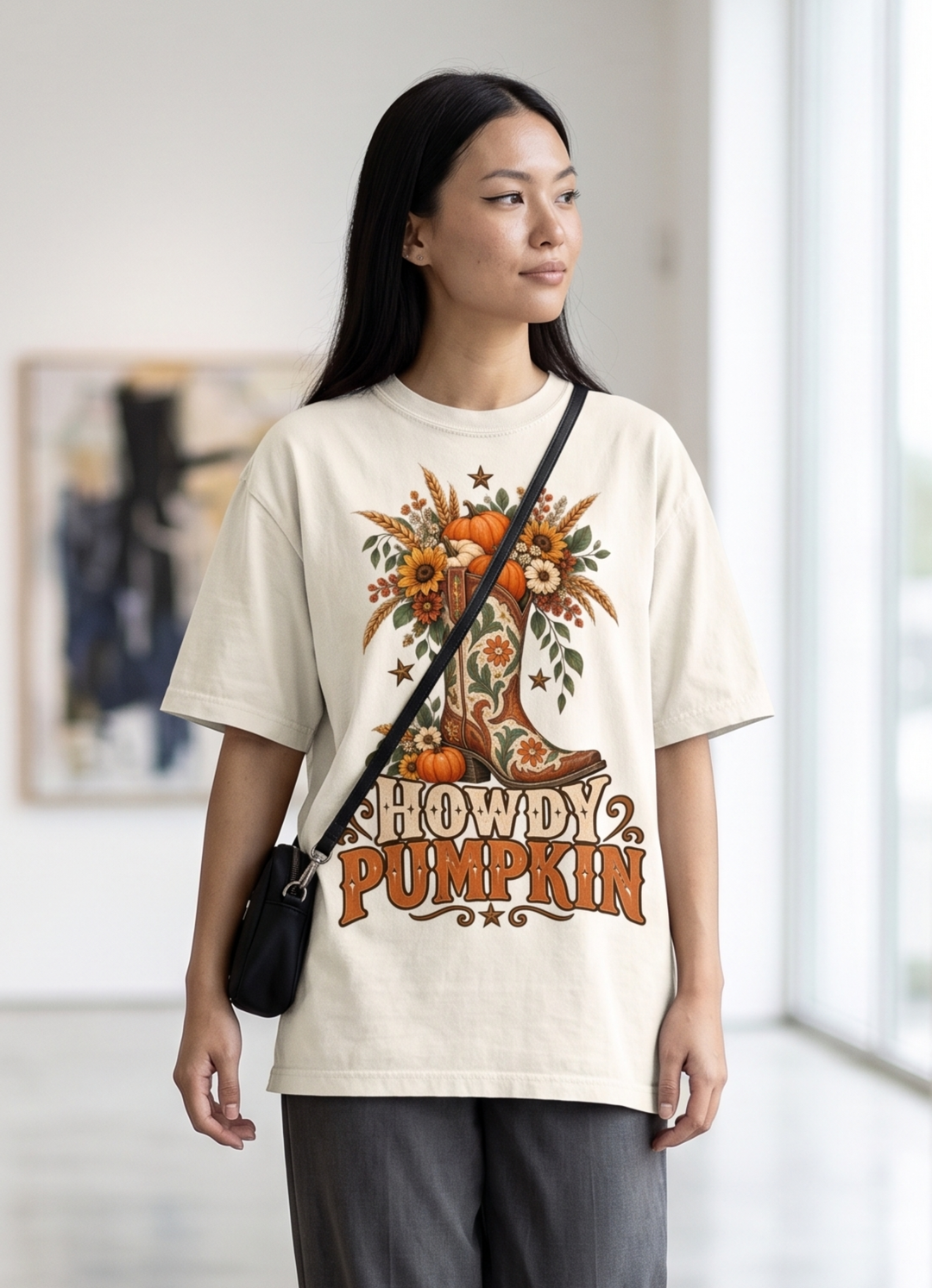 Howdy Pumpkin Western Fall Comfort Color T-Shirt