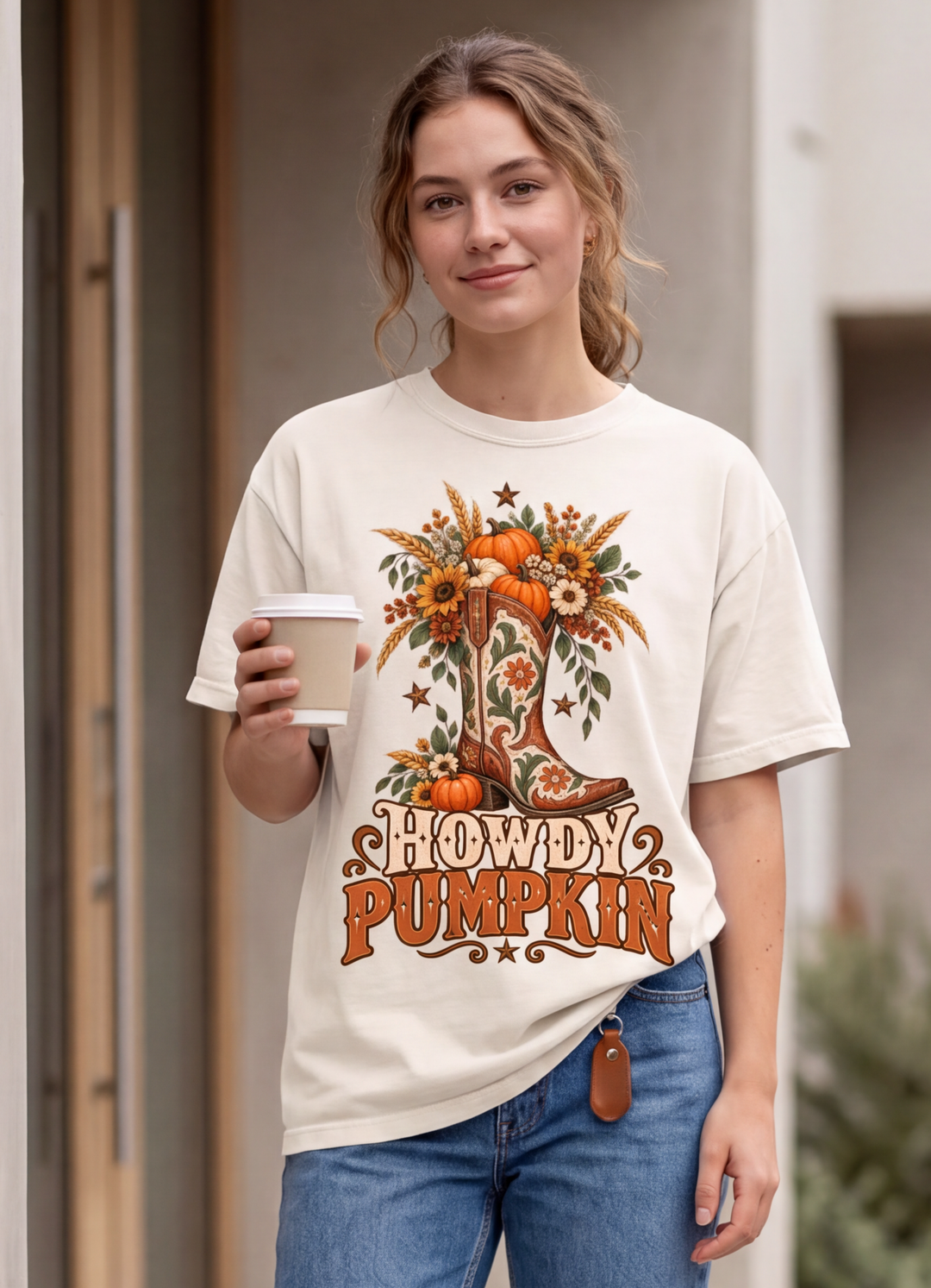 Howdy Pumpkin Western Fall Comfort Color T-Shirt