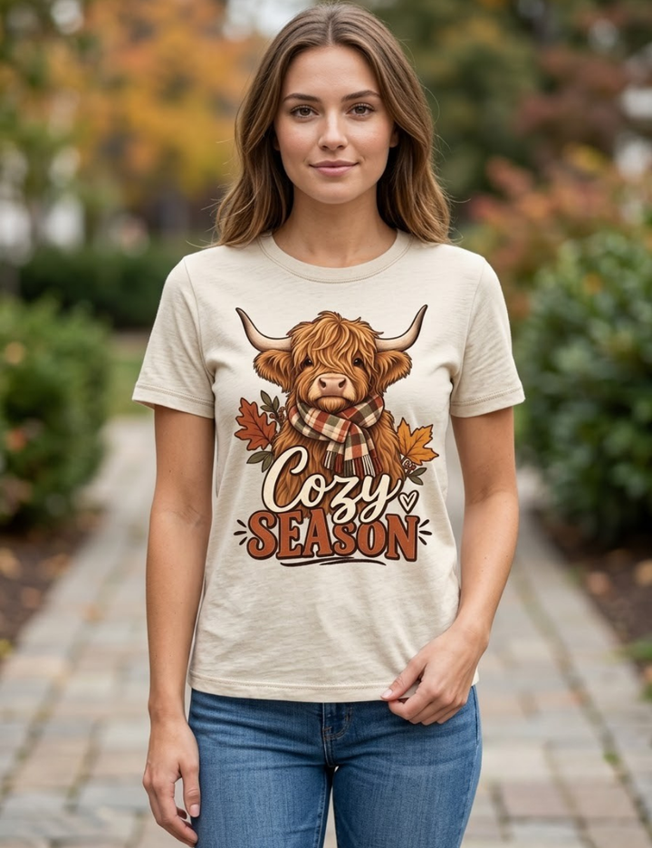 Highland Cozy Season Graphic T-Shirt