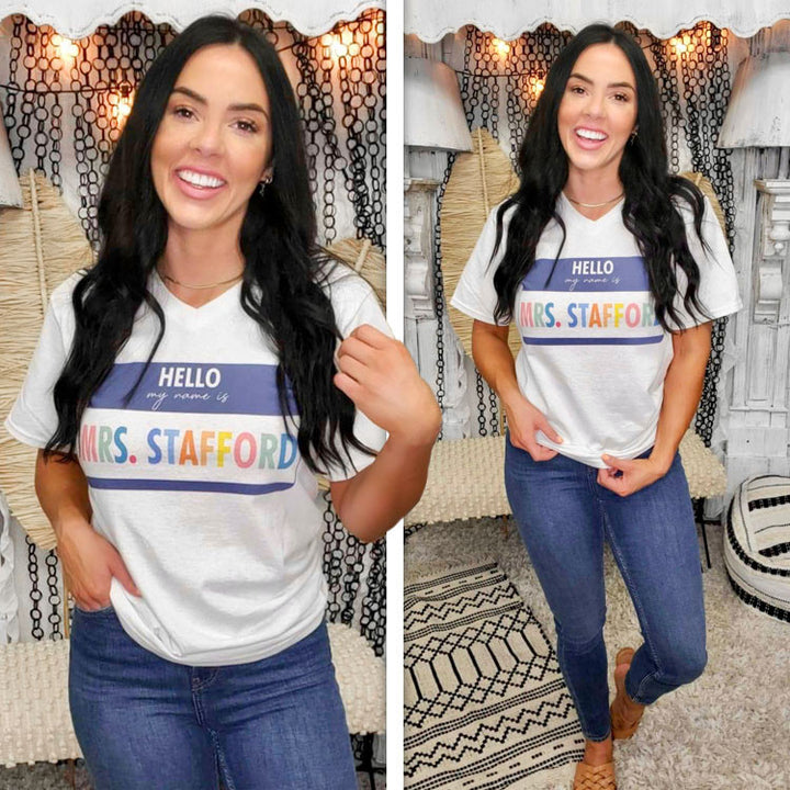Hello My Name is V-Neck T-Shirt