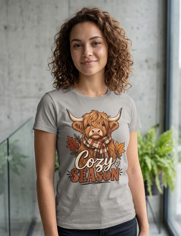 Highland Cozy Season Graphic T-Shirt