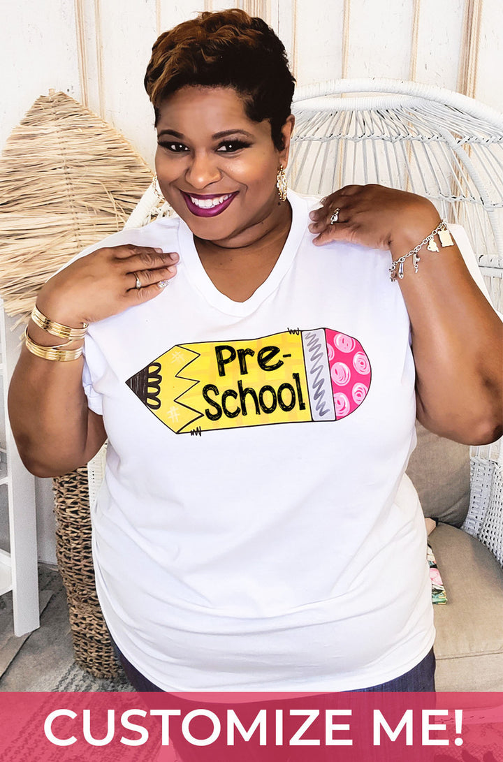 Colorful Pencil Grade Level V-Neck