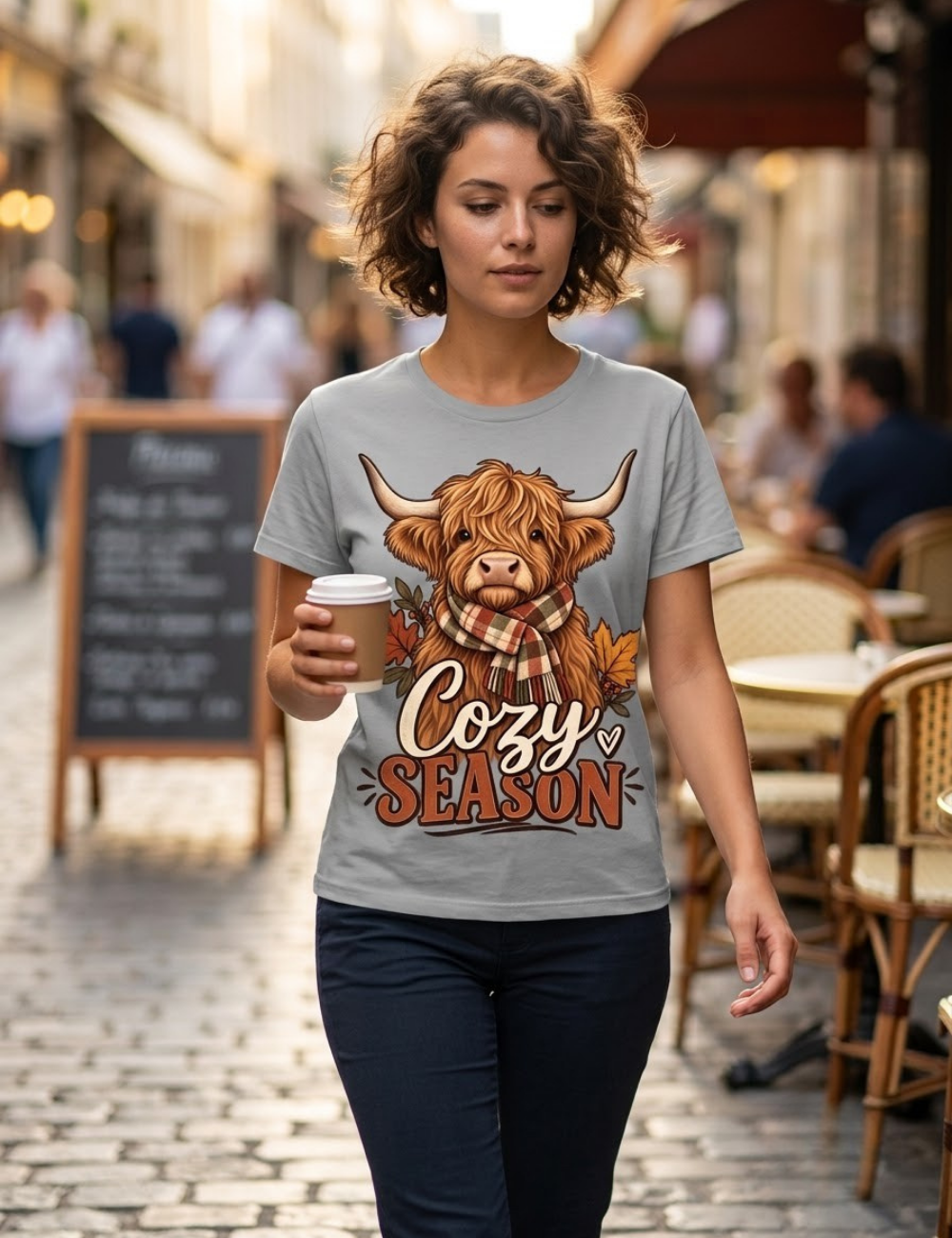 Highland Cozy Season Graphic T-Shirt