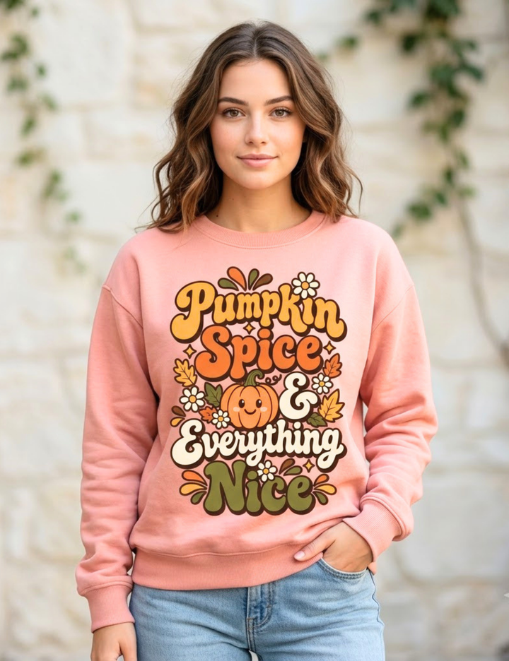 Groovy Pumpkin Spice Graphic Sweatshirt