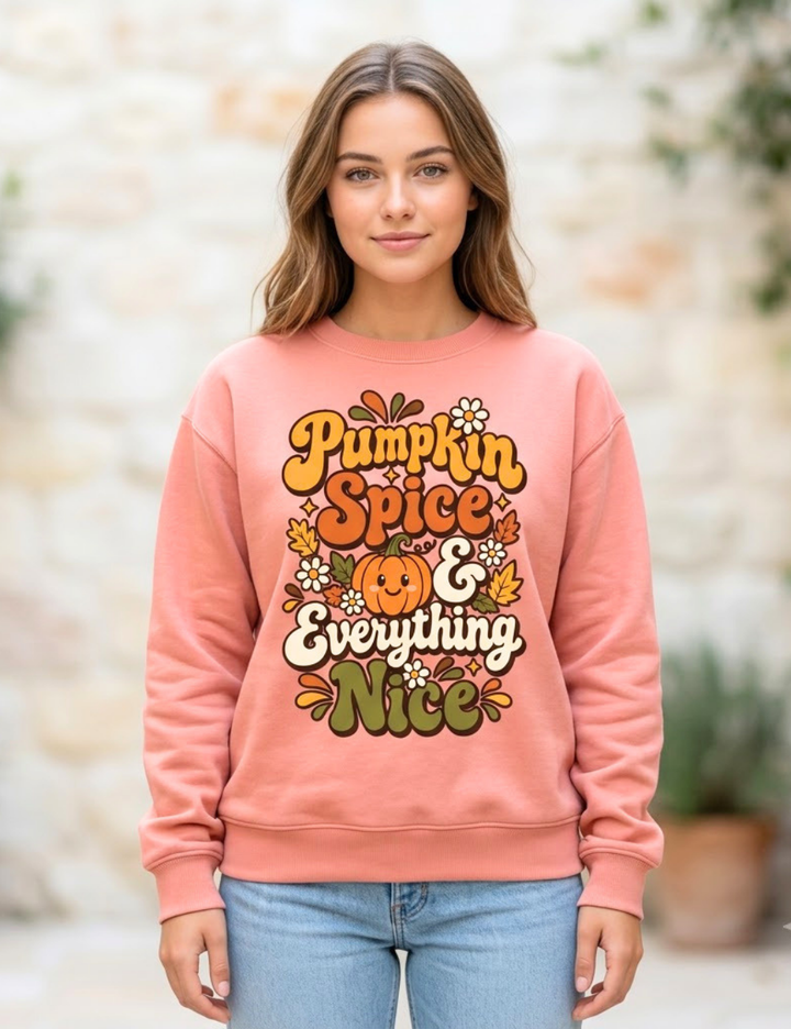 Groovy Pumpkin Spice Graphic Sweatshirt