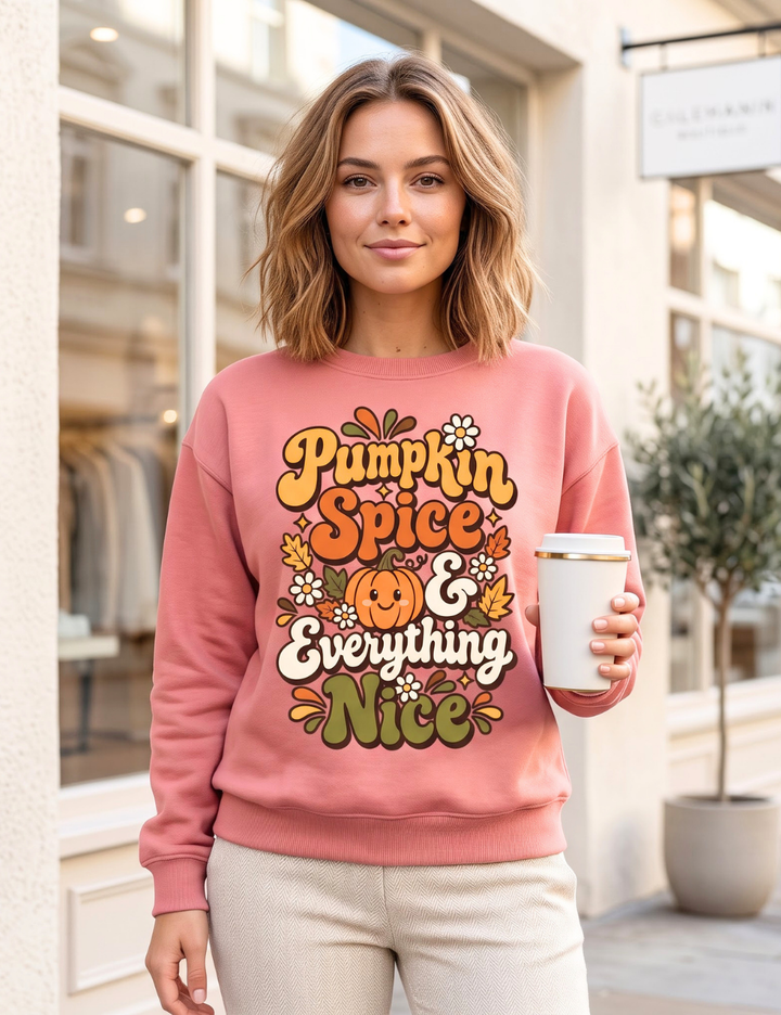 Groovy Pumpkin Spice Graphic Sweatshirt