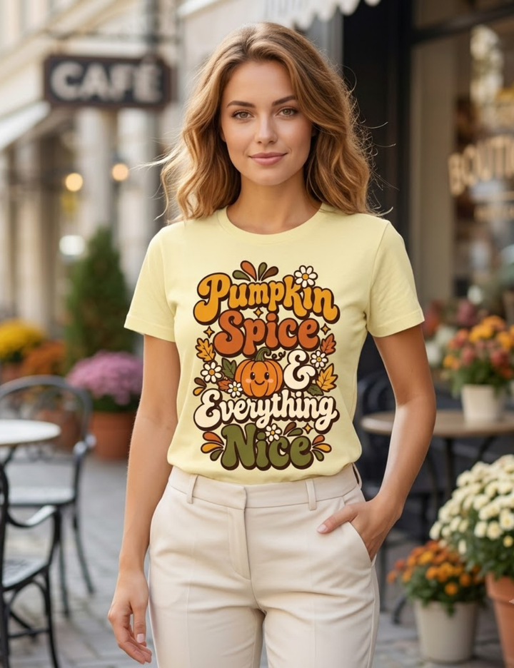 Groovy Pumpkin Spice Graphic T-Shirt