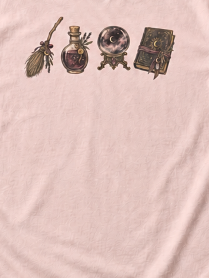 Magic Purple Halloween Lineup Graphic T-shirt