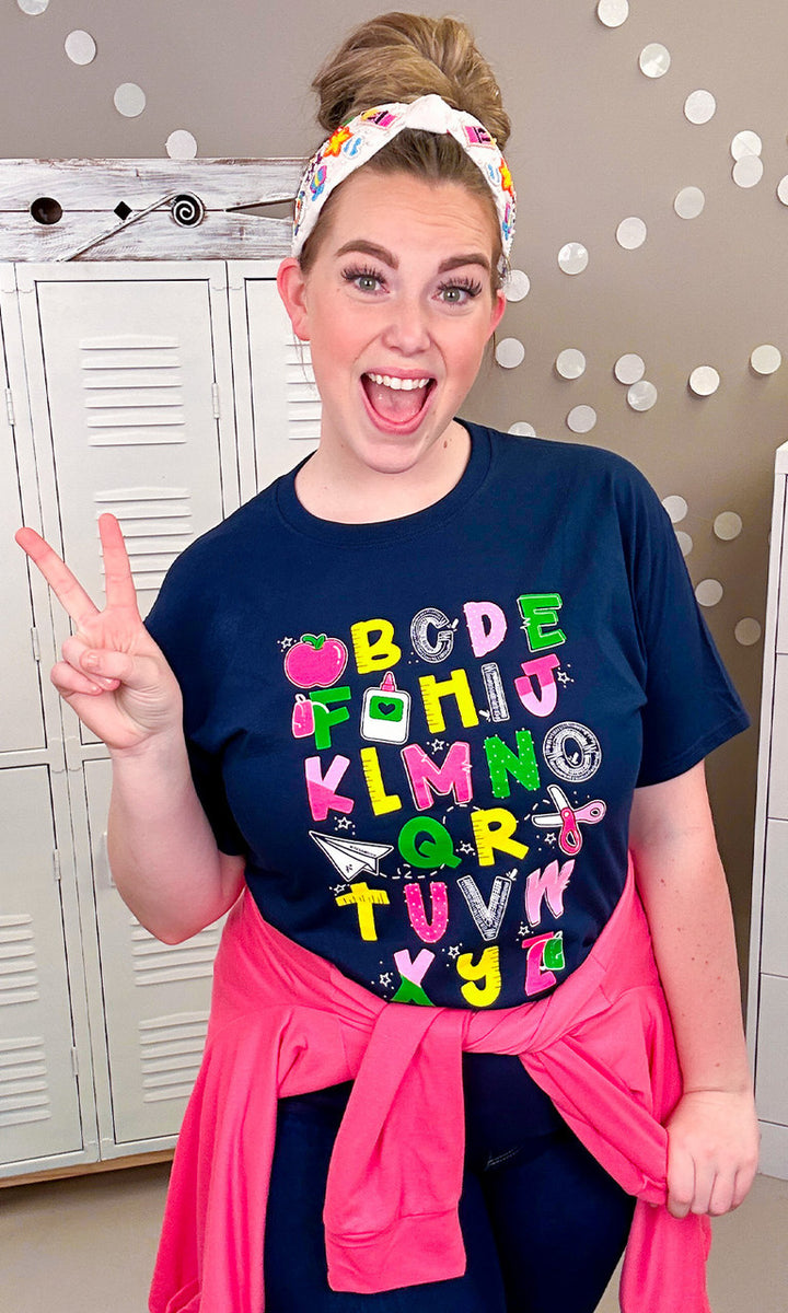 T2D Alphabet School Graphic T-Shirt