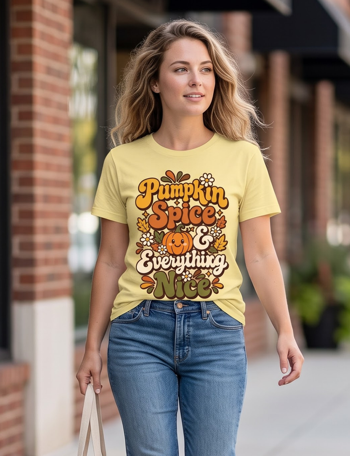Groovy Pumpkin Spice Graphic T-Shirt
