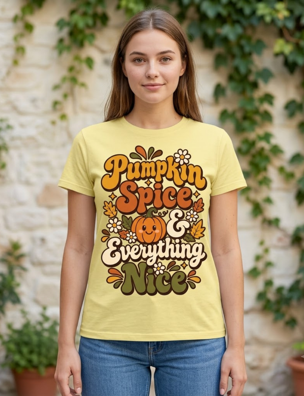 Groovy Pumpkin Spice Graphic T-Shirt
