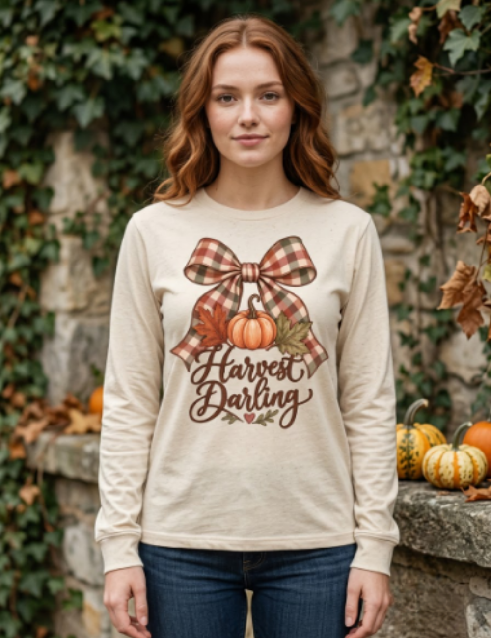 Harvest Darling Boyfriend Long Sleeve Graphic T-Shirt