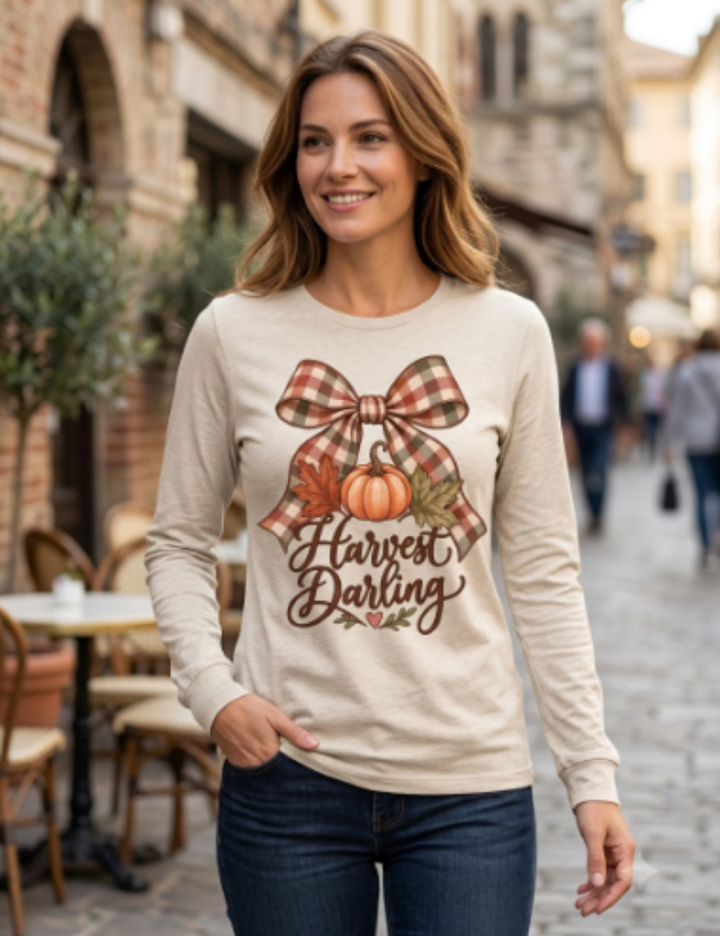 Harvest Darling Boyfriend Long Sleeve Graphic T-Shirt