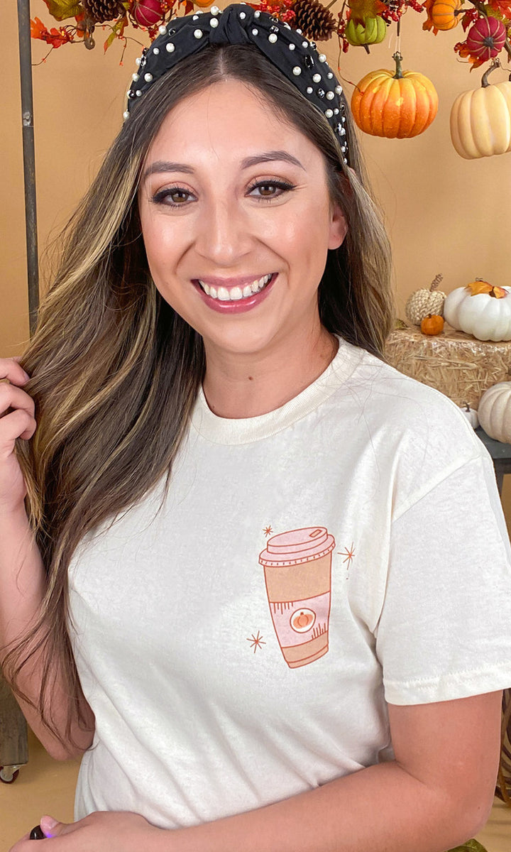 Hot Coffee Pumpkin Spice Graphic T-Shirt