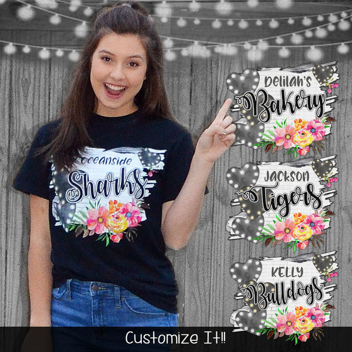 Floral White Washed Brick T-Shirt