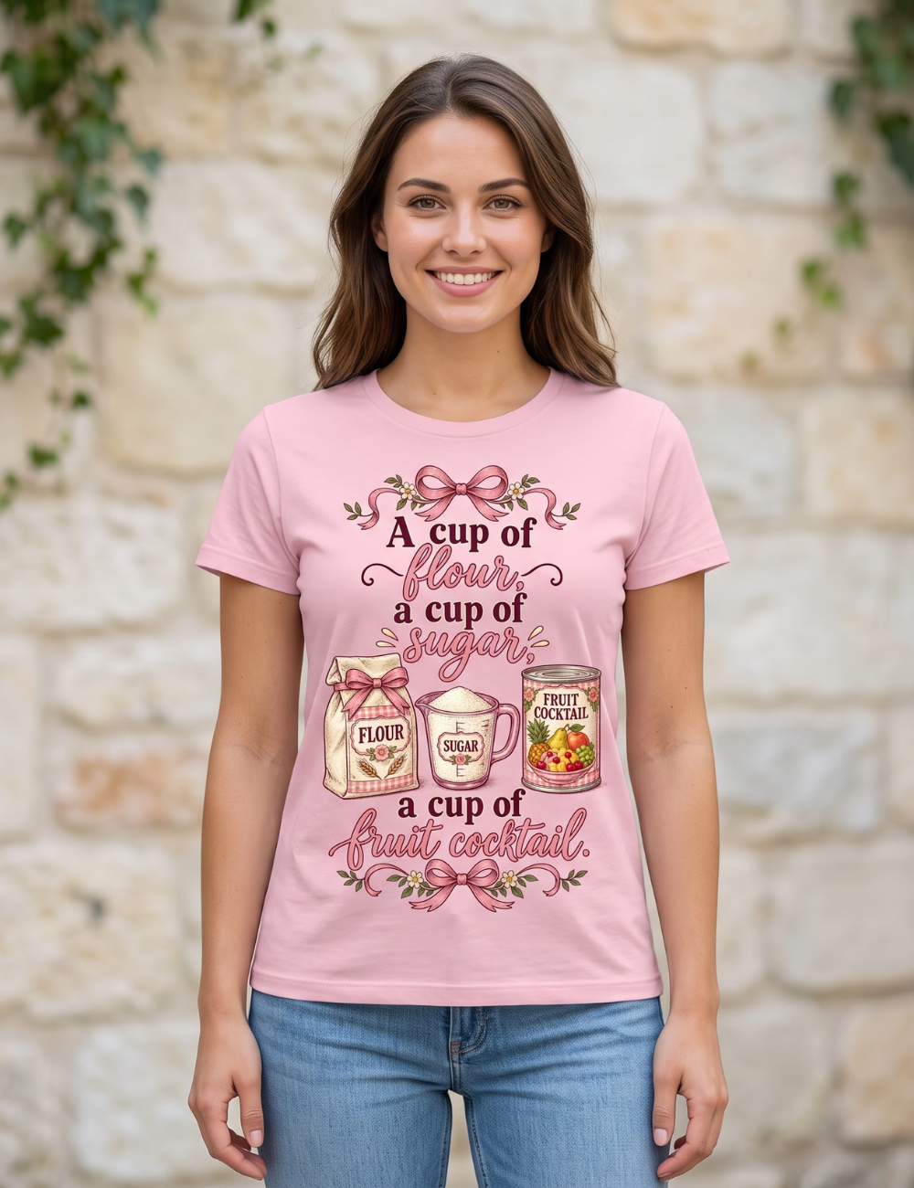 Cup of Flour, Cup of Sugar, Cup of Fruit Cocktail Graphic T-Shirt