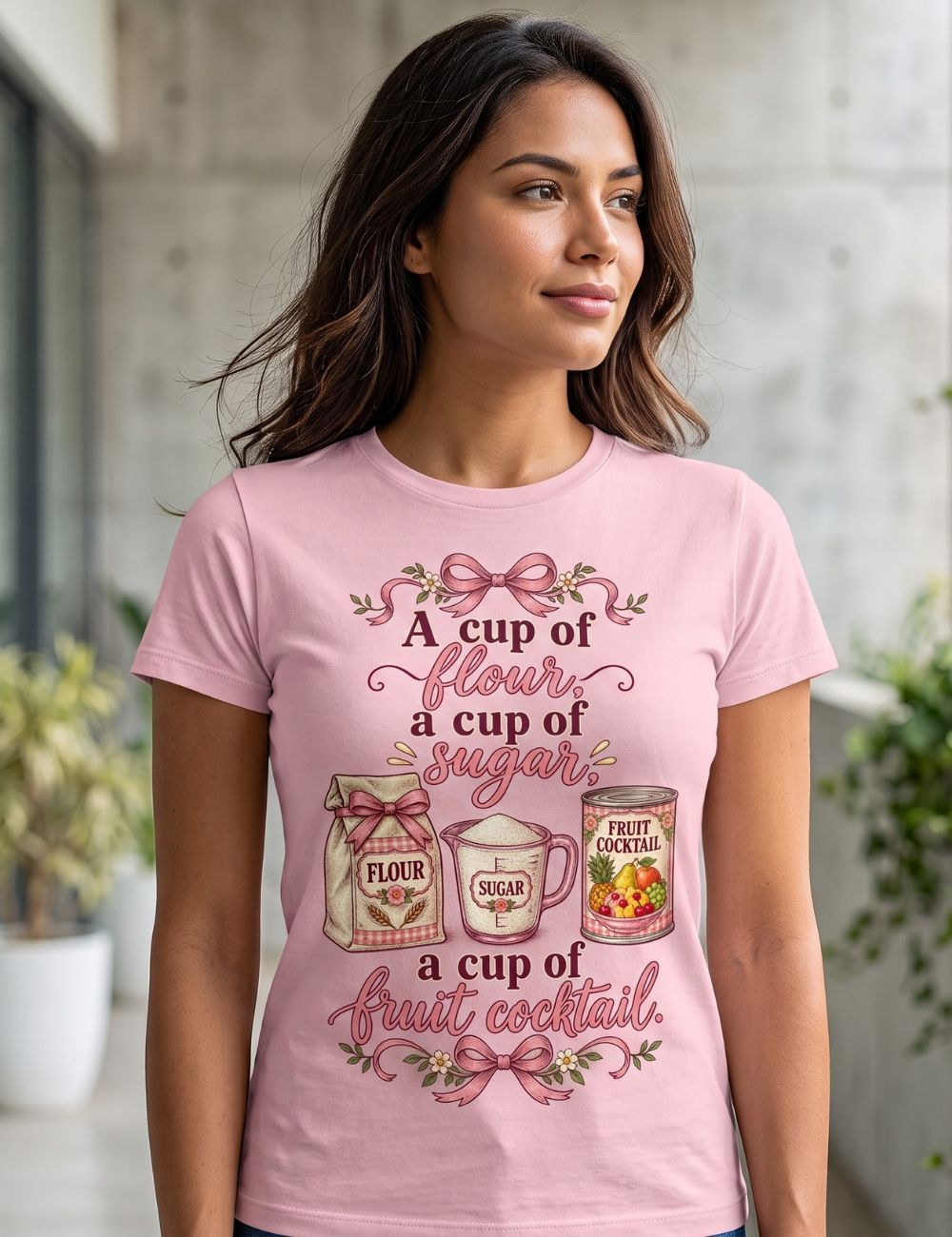 Cup of Flour, Cup of Sugar, Cup of Fruit Cocktail Graphic T-Shirt