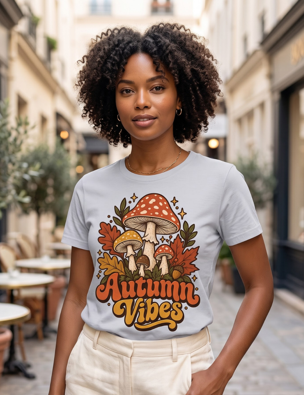 Autumn Mushroom Vibes  Graphic T-Shirt