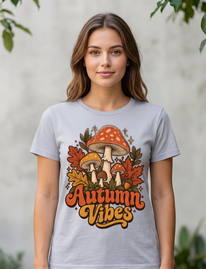 Autumn Mushroom Vibes  Graphic T-Shirt