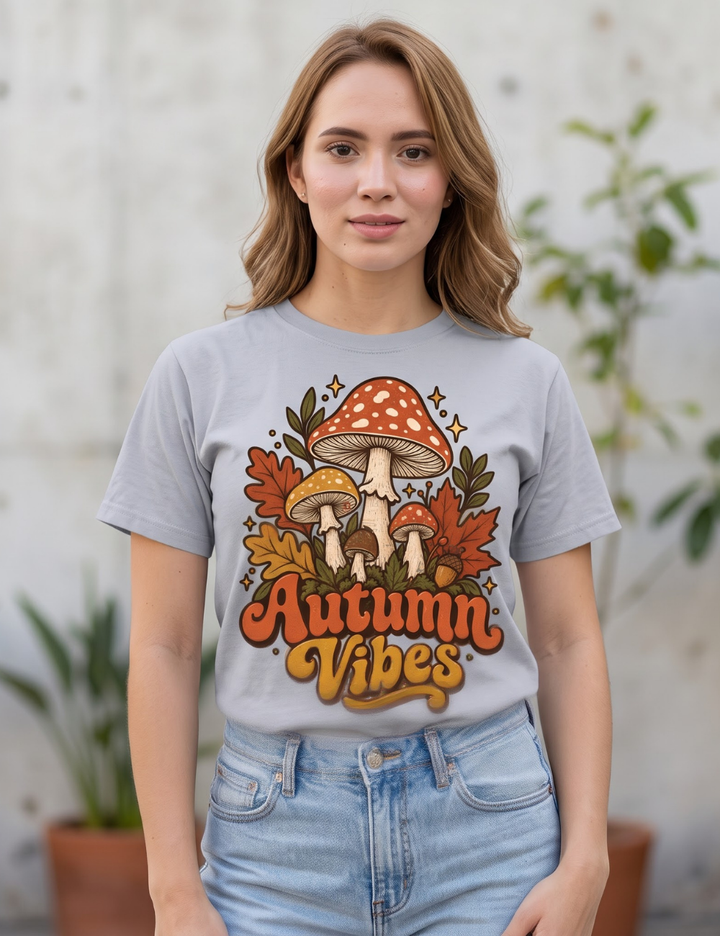 Autumn Mushroom Vibes  Graphic T-Shirt