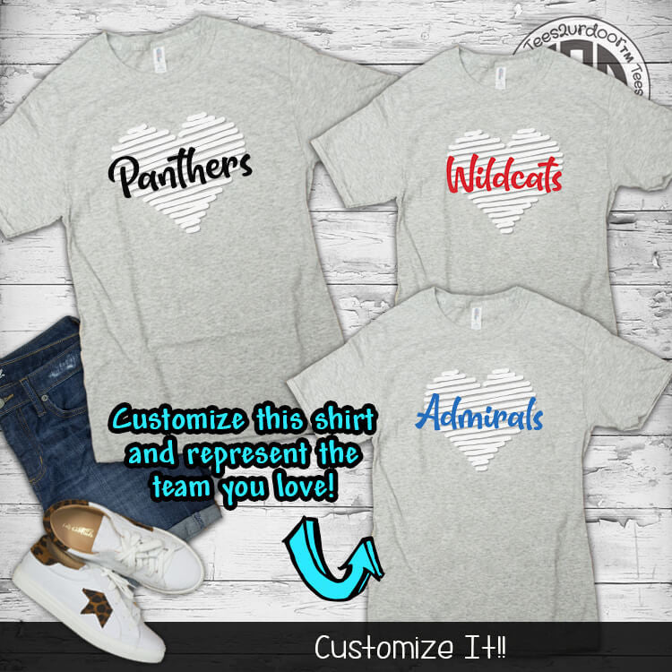 School Heart Mascot T-Shirt