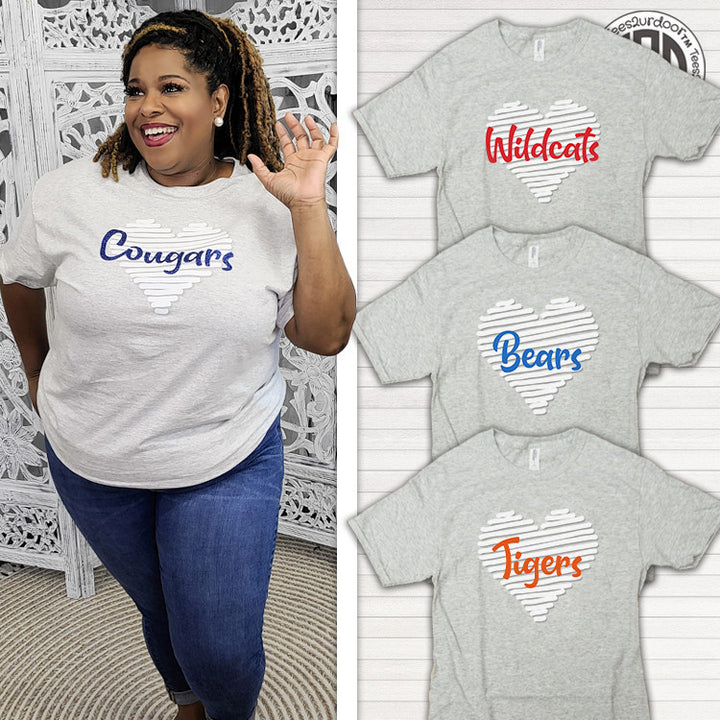 School Heart Mascot T-Shirt