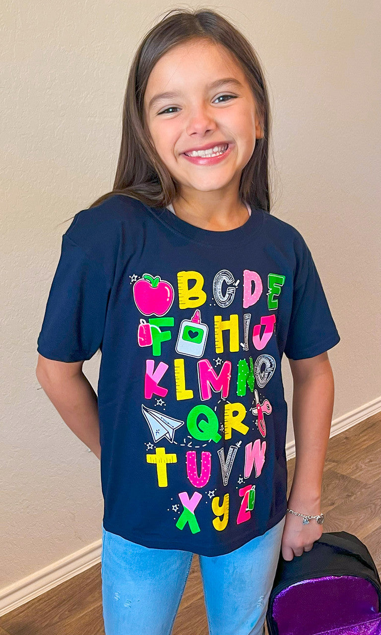 T2D Alphabet School Graphic T-Shirt