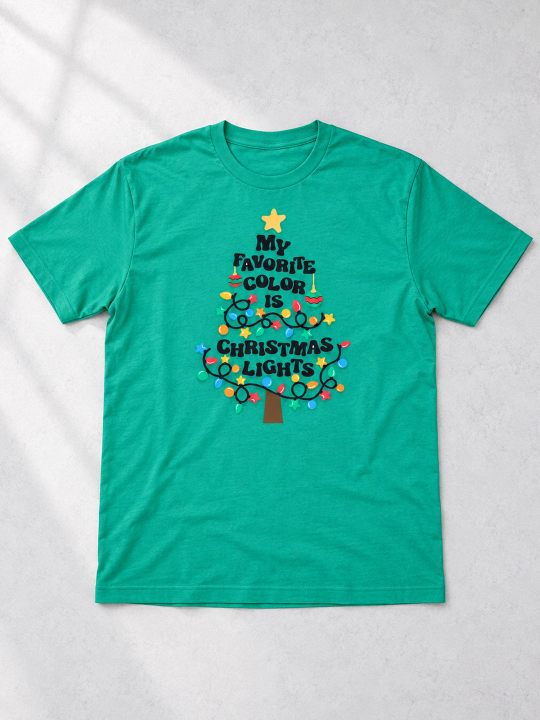 Favorite Color Christmas Lights  Graphic T-Shirt