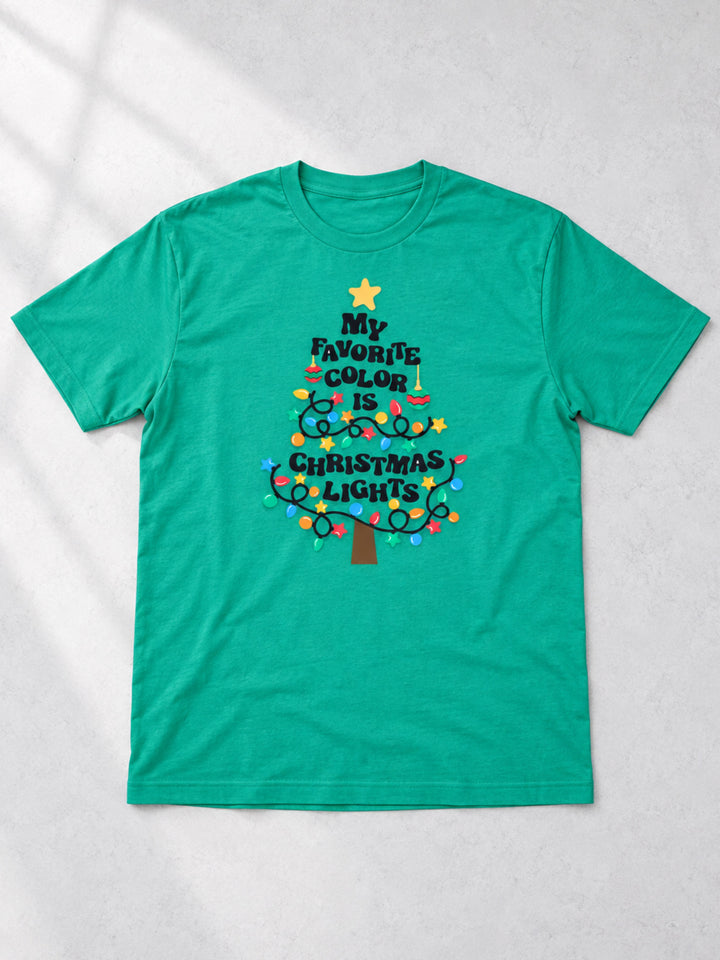 Favorite Color Christmas Lights  Graphic T-Shirt