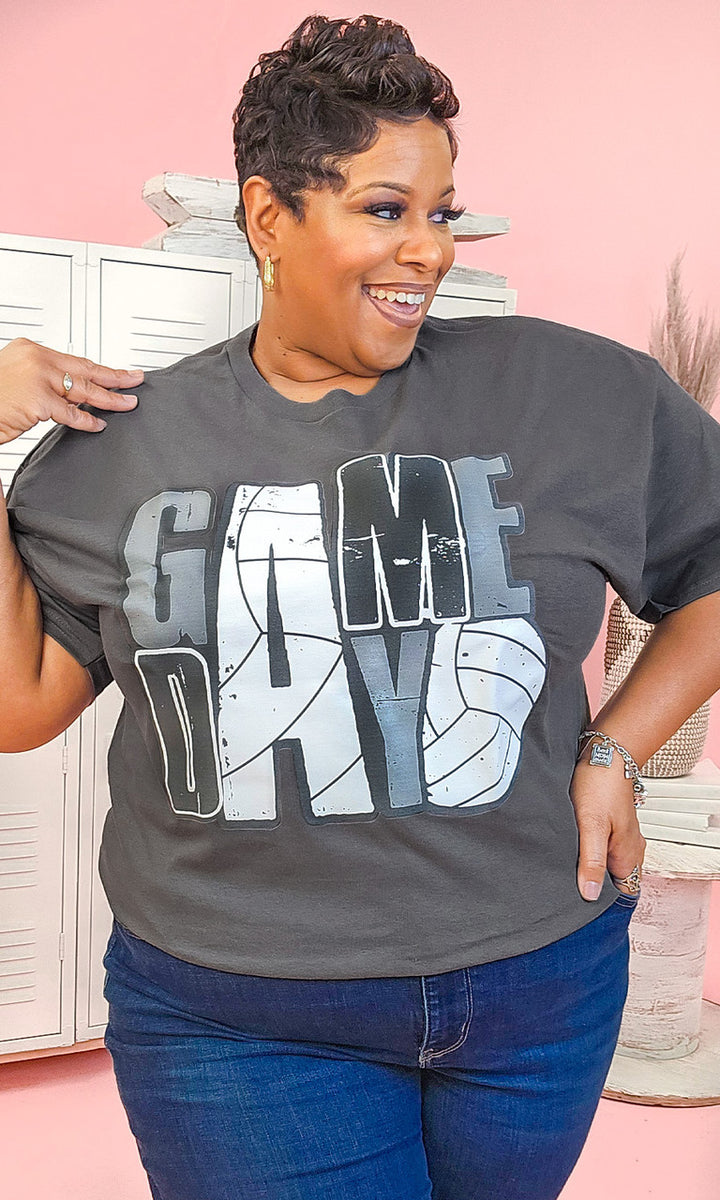 Game Day Stacked Volleyball Shirt