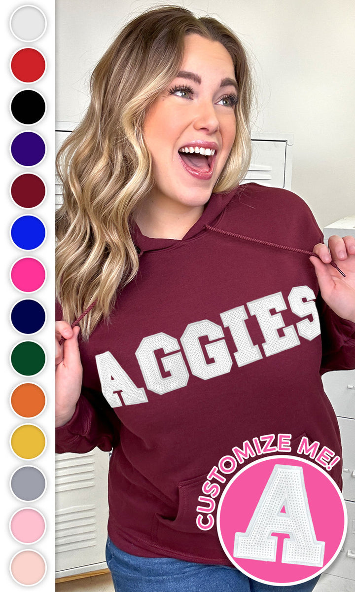 Custom Mascot Sequin Graphic Hoodie