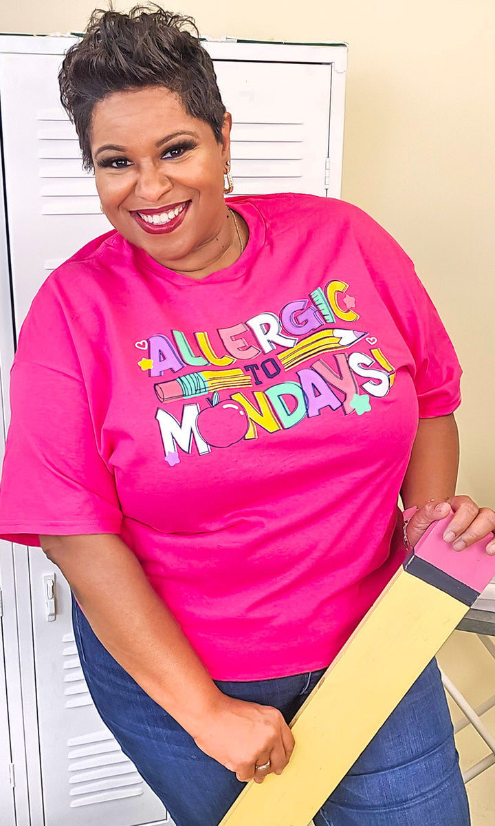 Teacher Allergic to Mondays Graphic T-Shirt