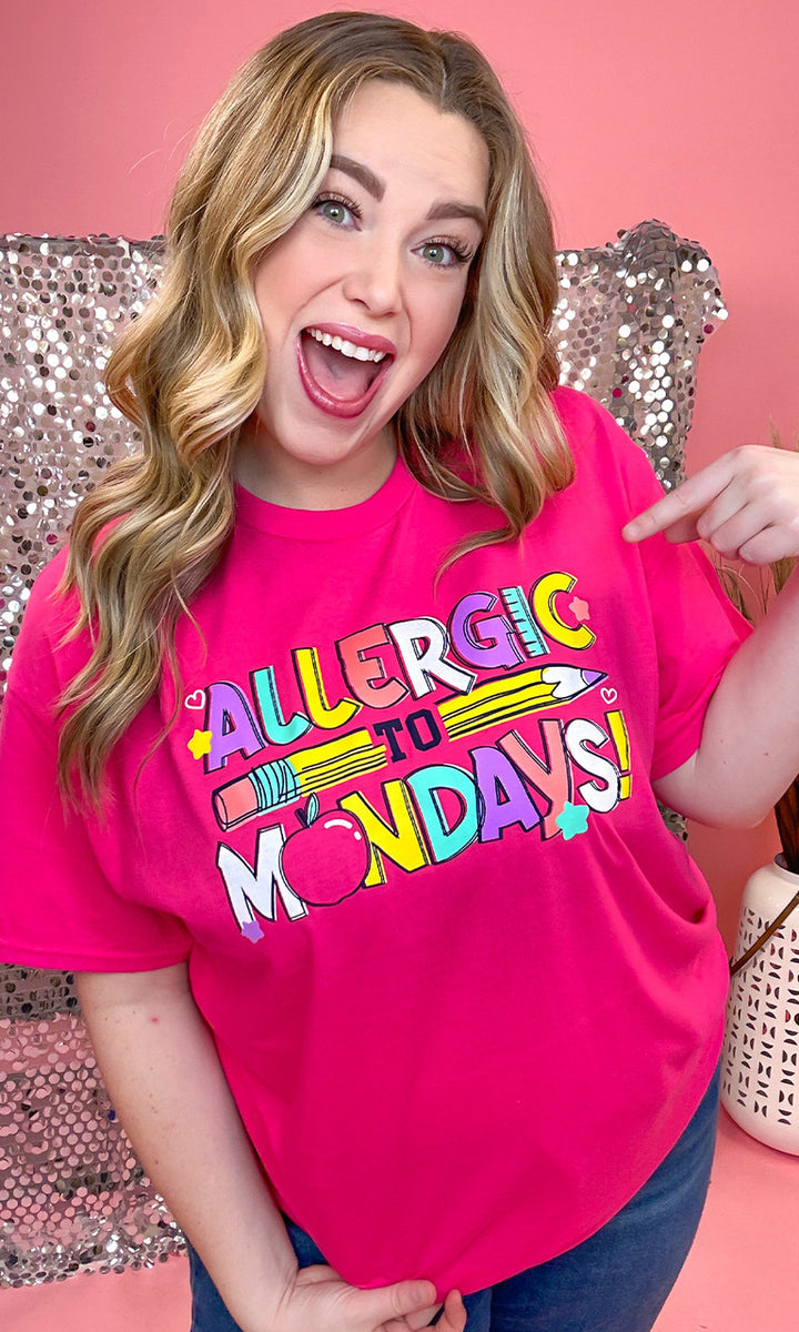Teacher Allergic to Mondays Graphic T-Shirt