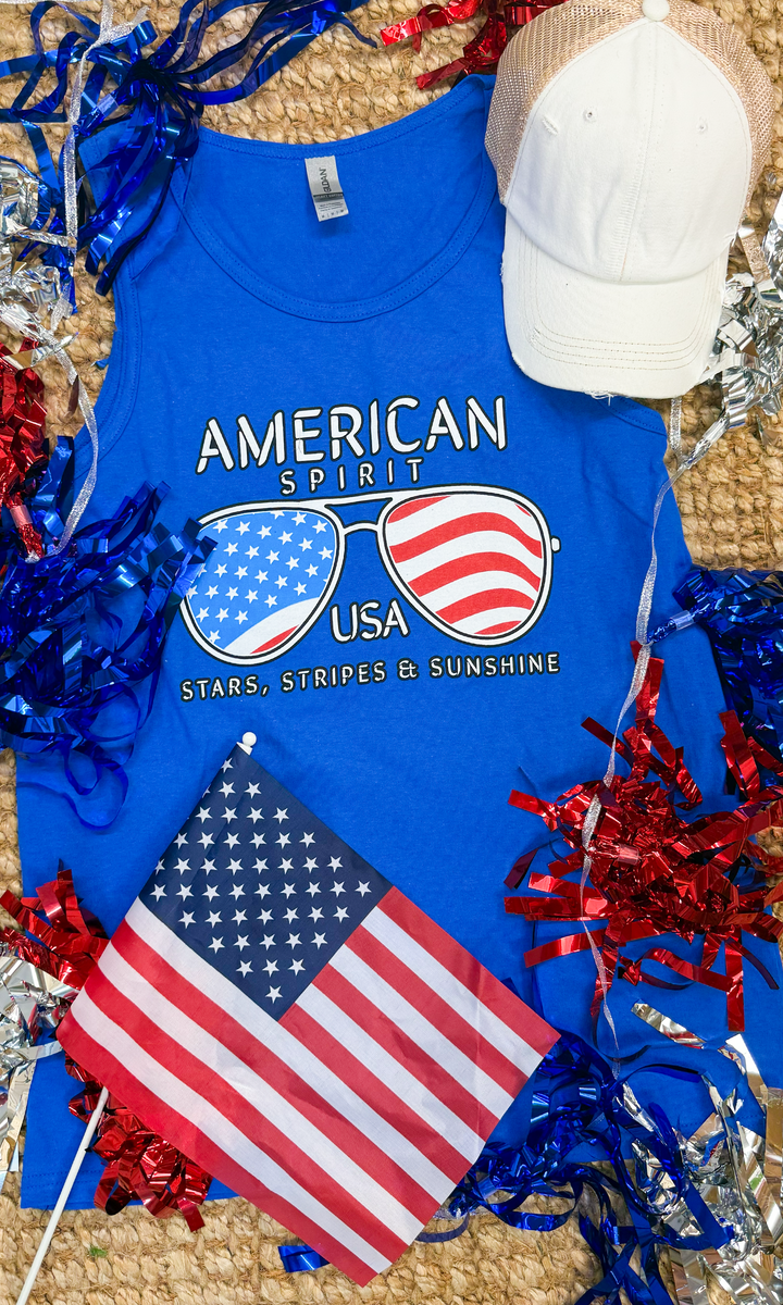 American Spirit Blue Tank-Top