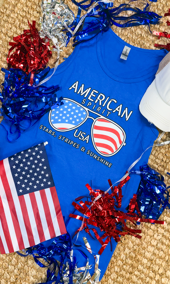 American Spirit Blue Tank-Top